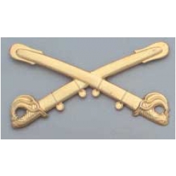 Replica Brass Kepi Insignia - Cavalry
