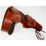 Deluxe Fast Draw Holster Rig, (Brown Leather)