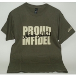 Milspex T-Shirt OD with  "PROUD INFIDEL"