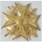 Spanish Cross in Gold with Swords