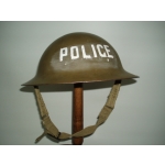 WWII Canadian Mk II Police Helmet, (orig)