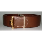 WWI German EM Brown Leather Belt with Hook
