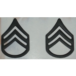 US Army Staff Sgt. Subdued Collar Insignia, (Pair)