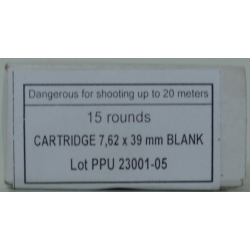 7.62x39 Blanks, (15rds)