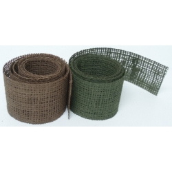 Burlap Helmet Scrim, Brown/Green