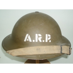 WWII Canadian A.R.P. Helmet, GSW, '42, (7 3/4)