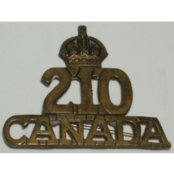 WWI 210 Moosejaw, (Frontiersman) Shoulder Title