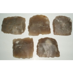 French Amber Flints, Large, (set of 5)