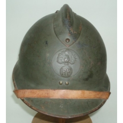 French Adrian Helmet, R.F. Infantry Badge.