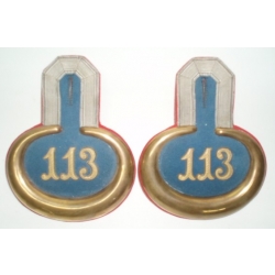 Imperial German 113 Regt. Shoulder Boards, (orig)