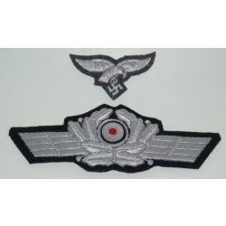 Luftwaffe Officer's Cap Insignia Set, (Bullion)