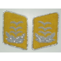 Luftwaffe Hauptmann Collar Tabs, (Yellow)