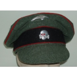 Waffen SS Crusher Cap, Wool Peak, (Red)