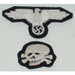 Waffen SS Cap Insignia Set, (Embroidered)