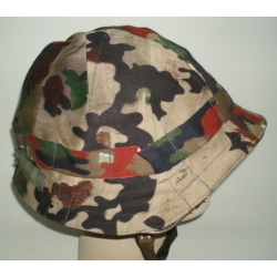 Swiss M1918 Helmet With Camo Cover