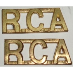 Royal Canadian Artillery Shoulder Title, pair