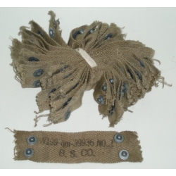 WWII US M1 Helmet Nape Strap, B.S. Co. NO 1, (QTY 25)