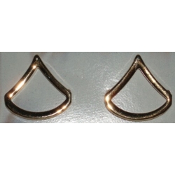 US Army PFC Gold Collar Insignia, (Pair)