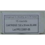 7.62x39 Blanks, (15rds)