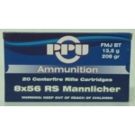 8x56 RS Mannlicher, 208gr. FMJ BT, (20rds)