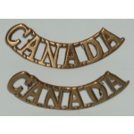 CANADA Shoulder Titles, Metal, Pair
