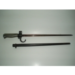 French/German M1886/15/35 Bayonet & Scabbard, (Hooked Quillon)