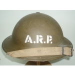 WWII Canadian A.R.P. Helmet, GSW, '42, (7 3/4)