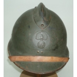 French Adrian Helmet, R.F. Infantry Badge.