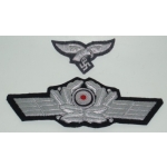 Luftwaffe Officer's Cap Insignia Set, (Bullion)