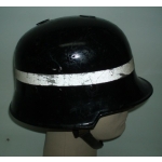 German M34 Square Dip Fireman's Helmet, Black