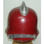 German Fireman's Helmet With Comb, Red, (orig)