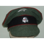 Waffen SS Crusher Cap, Wool Peak, (Red)