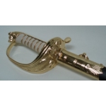Brit/Cdn M1827 Pattern Naval Officers Sword, Knot & Bag, (ERII)