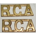 Royal Canadian Artillery Shoulder Title, pair